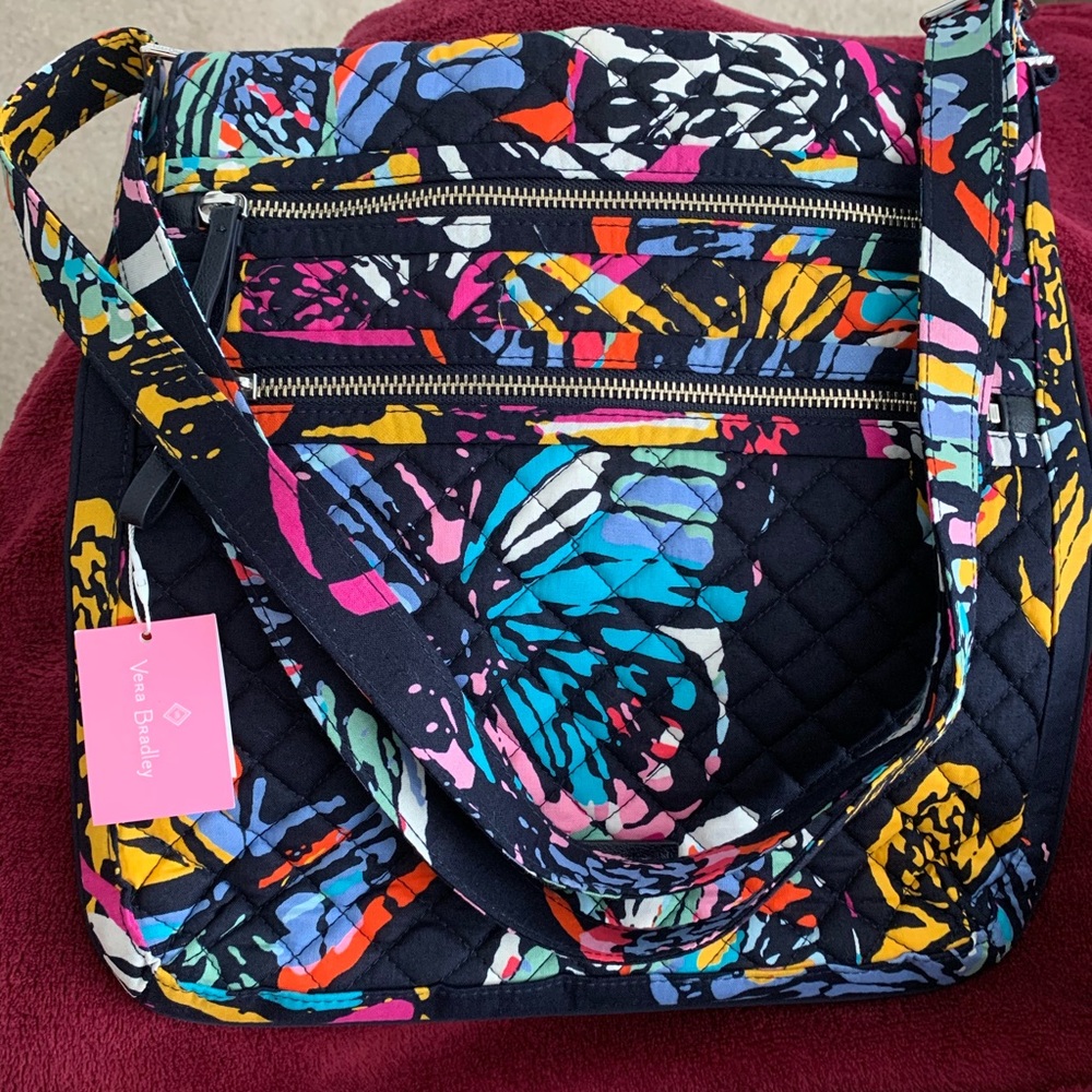 Vera Bradley iconic Triple Zip Hipster